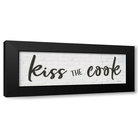 Kiss the Cook Black Modern Wood Framed Art Print by Boyer, Susie