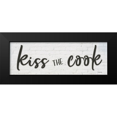 Kiss the Cook Black Modern Wood Framed Art Print by Boyer, Susie