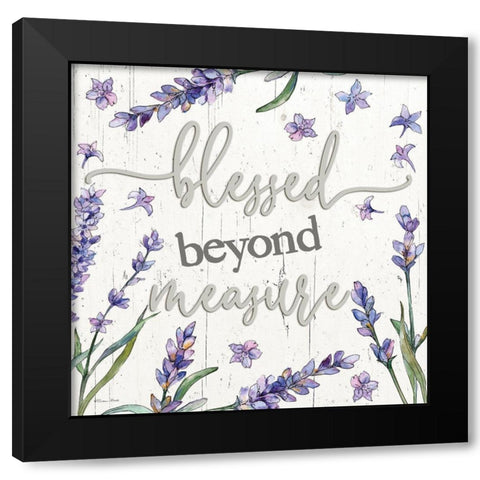 Blessed Beyond Measure Black Modern Wood Framed Art Print by Boyer, Susie