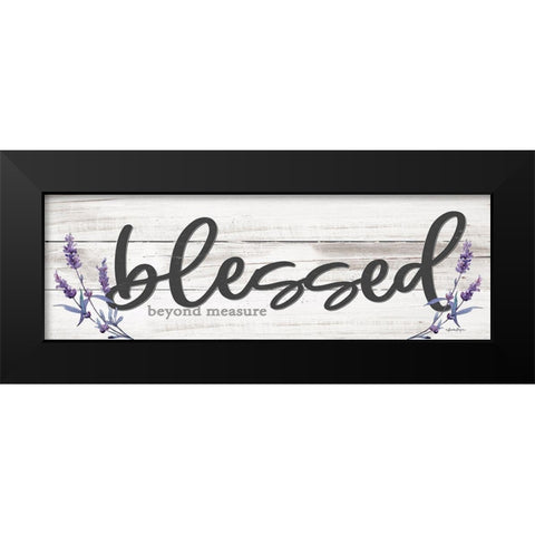 Blessed Beyond Measure Black Modern Wood Framed Art Print by Boyer, Susie