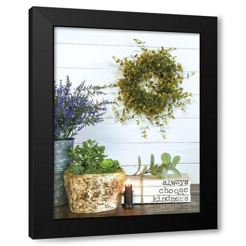 Always Choose Kindness Black Modern Wood Framed Art Print with Double Matting by Boyer, Susie