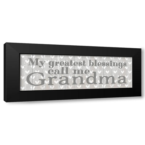 My Greatest Blessings Call Me Grandma Black Modern Wood Framed Art Print by Boyer, Susie