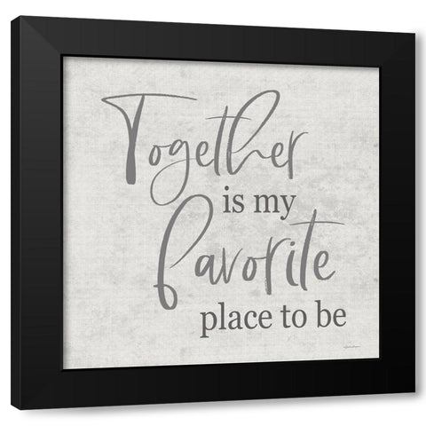 Together Is… Black Modern Wood Framed Art Print with Double Matting by Boyer, Susie