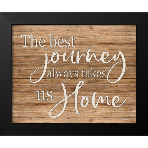 The Best Journey Black Modern Wood Framed Art Print by Boyer, Susie