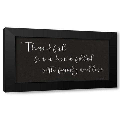 Thankful Black Modern Wood Framed Art Print with Double Matting by Boyer, Susie
