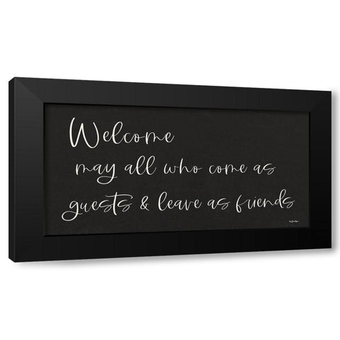 Welcome Black Modern Wood Framed Art Print with Double Matting by Boyer, Susie