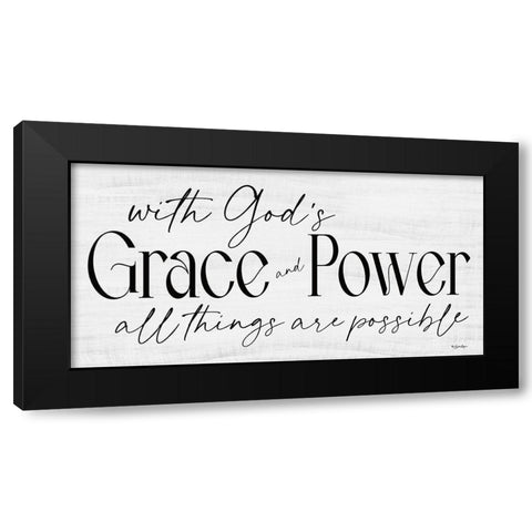 Gods Grace and Power Black Modern Wood Framed Art Print by Boyer, Susie