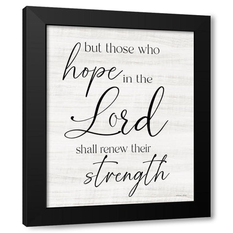 Hope in the Lord Black Modern Wood Framed Art Print with Double Matting by Boyer, Susie