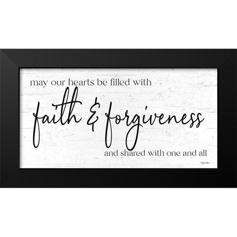 Faith And Forgiveness Black Modern Wood Framed Art Print by Boyer, Susie