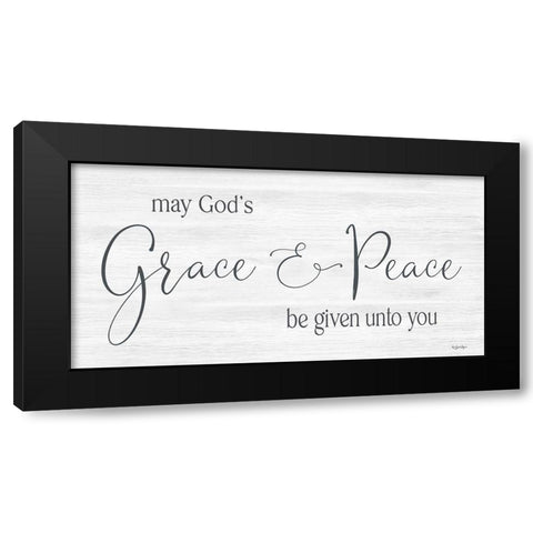 Grace And Peace Black Modern Wood Framed Art Print by Boyer, Susie