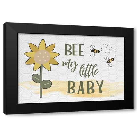 Bee My Little Baby Black Modern Wood Framed Art Print by Boyer, Susie