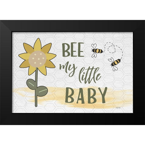 Bee My Little Baby Black Modern Wood Framed Art Print by Boyer, Susie