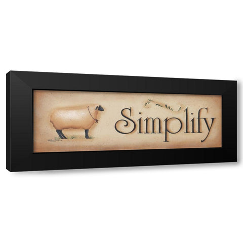 Simplify Black Modern Wood Framed Art Print with Double Matting by Britton, Pam