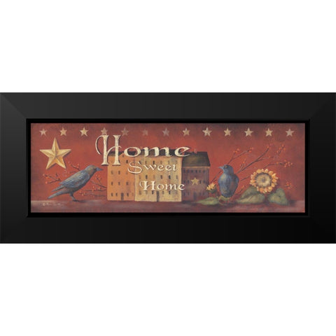 Home Sweet Home Black Modern Wood Framed Art Print by Britton, Pam