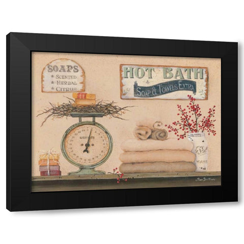 Hot Bath Black Modern Wood Framed Art Print with Double Matting by Britton, Pam