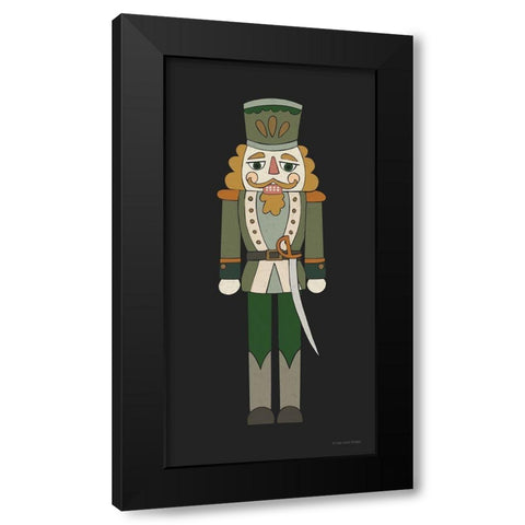 Nutcracker II Black Modern Wood Framed Art Print with Double Matting by Lady Louise Designs