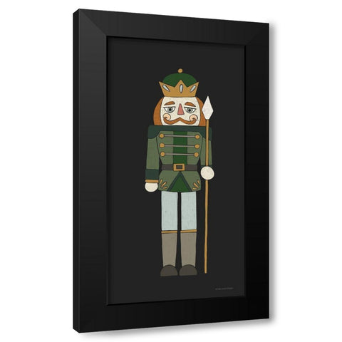 Nutcracker III Black Modern Wood Framed Art Print with Double Matting by Lady Louise Designs