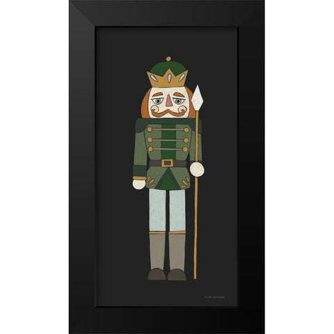 Nutcracker III Black Modern Wood Framed Art Print by Lady Louise Designs