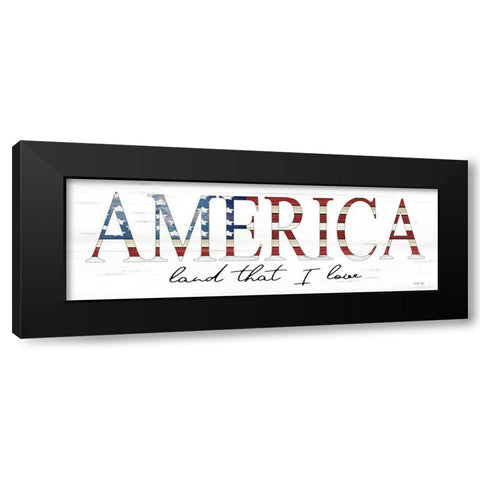 America Land That I Love Black Modern Wood Framed Art Print by Jacobs, Cindy