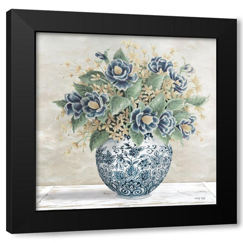 Feeling Blue II Black Modern Wood Framed Art Print with Double Matting by Jacobs, Cindy