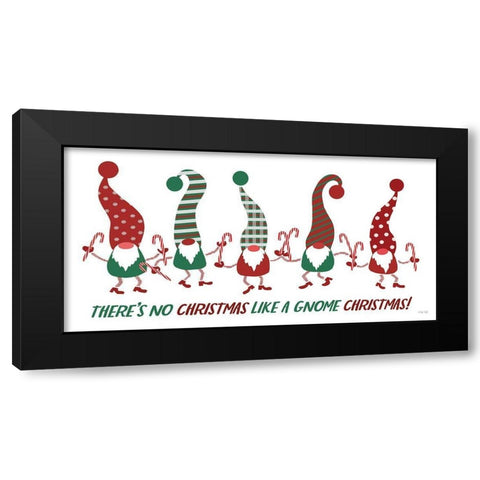 No Christmas Like a Gnome Christmas Black Modern Wood Framed Art Print by Jacobs, Cindy