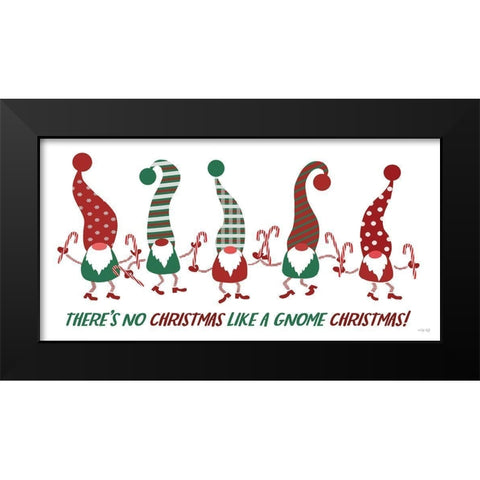 No Christmas Like a Gnome Christmas Black Modern Wood Framed Art Print by Jacobs, Cindy