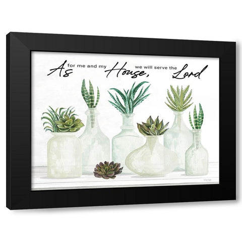 As for Me and My House Black Modern Wood Framed Art Print with Double Matting by Jacobs, Cindy