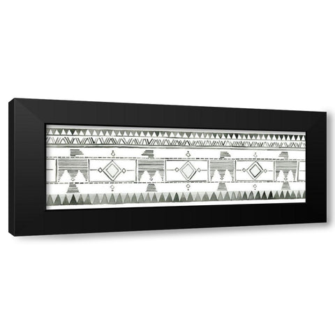 Tribal Print I Black Modern Wood Framed Art Print with Double Matting by Jacobs, Cindy