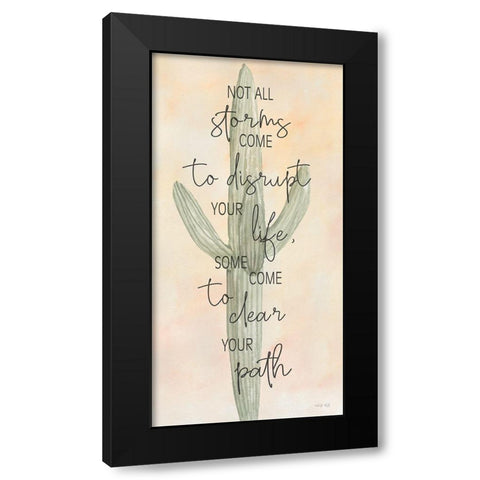 Clear Your Path Black Modern Wood Framed Art Print by Jacobs, Cindy