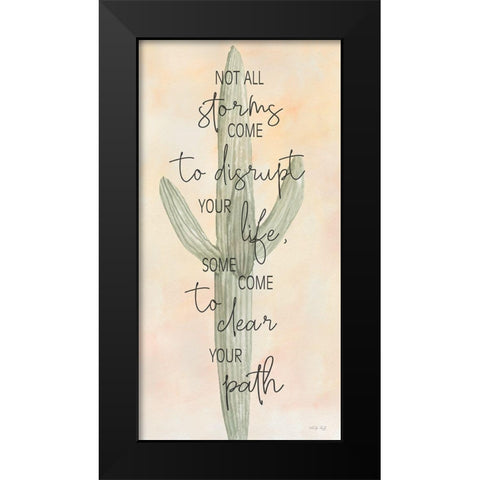 Clear Your Path Black Modern Wood Framed Art Print by Jacobs, Cindy