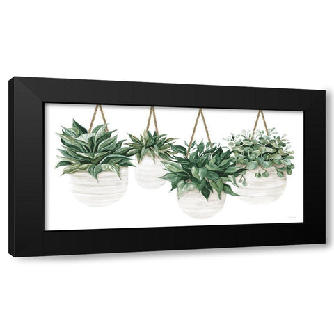 Hanging Plants Black Modern Wood Framed Art Print with Double Matting by Jacobs, Cindy
