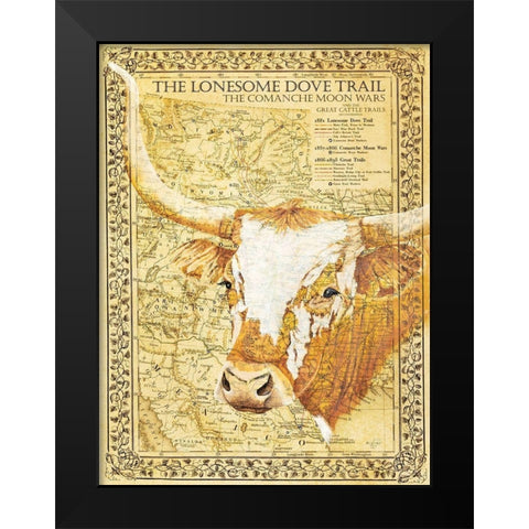 Lonesome Dove Trail Black Modern Wood Framed Art Print by Fifer, Diane