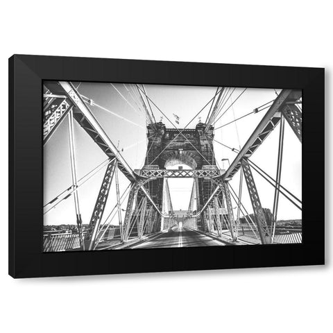 Gray Matter Black Modern Wood Framed Art Print with Double Matting by Quillen, Donnie
