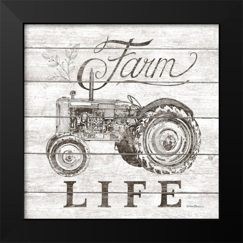 Farm Life Black Modern Wood Framed Art Print by Strain, Deb