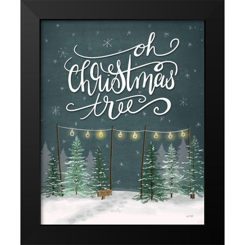 Oh Christmas Tree Black Modern Wood Framed Art Print by House Fenway