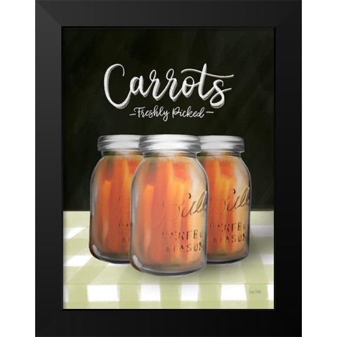 Farm Fresh Carrots Black Modern Wood Framed Art Print by House Fenway