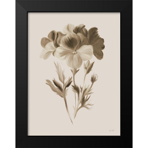 Sepia Botanical I Black Modern Wood Framed Art Print by House Fenway