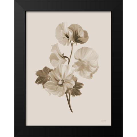 Sepia Botanical II Black Modern Wood Framed Art Print by House Fenway