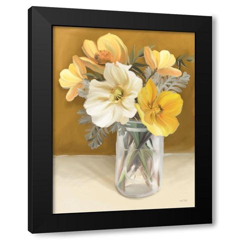 Butterscotch Bunch Black Modern Wood Framed Art Print with Double Matting by House Fenway