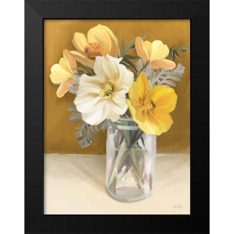 Butterscotch Bunch Black Modern Wood Framed Art Print by House Fenway