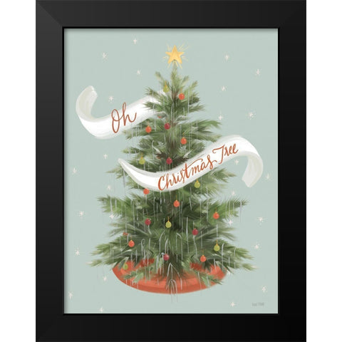 Oh Christmas Tree Black Modern Wood Framed Art Print by House Fenway