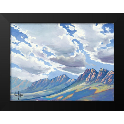 La Brecha Black Modern Wood Framed Art Print by Hawkins, William