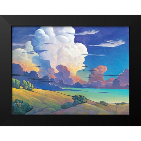 Veridico Black Modern Wood Framed Art Print by Hawkins, William