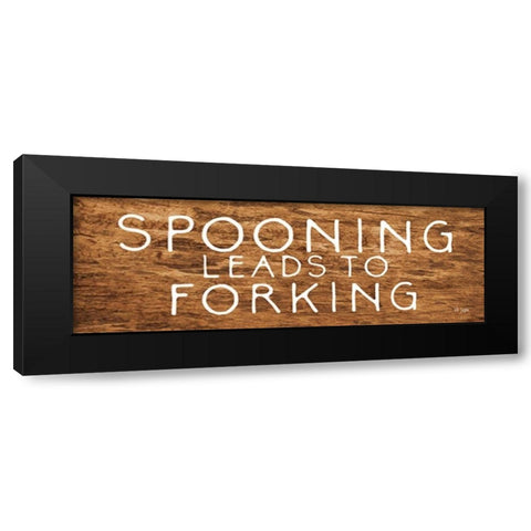Spooning Leads to Forking Black Modern Wood Framed Art Print by Jaxn Blvd.