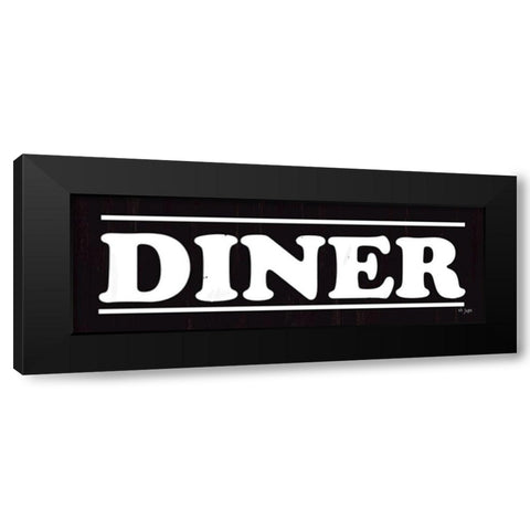 Diner Black Modern Wood Framed Art Print with Double Matting by Jaxn Blvd.
