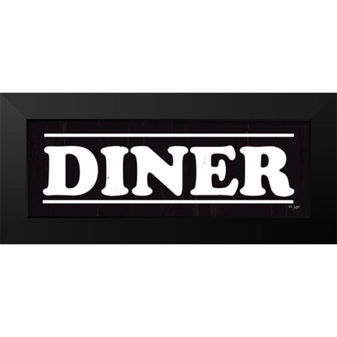 Diner Black Modern Wood Framed Art Print by Jaxn Blvd.