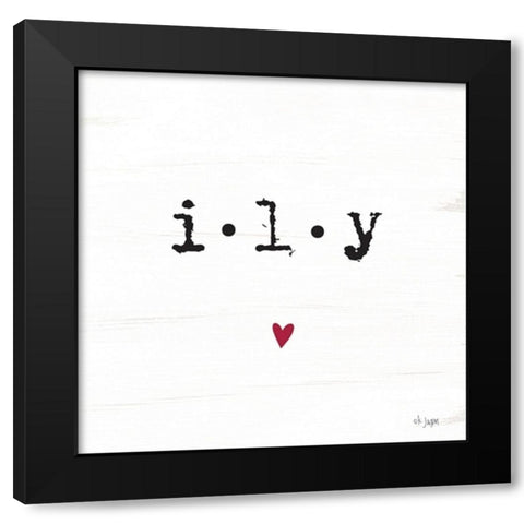 i-l-y Black Modern Wood Framed Art Print with Double Matting by Jaxn Blvd.