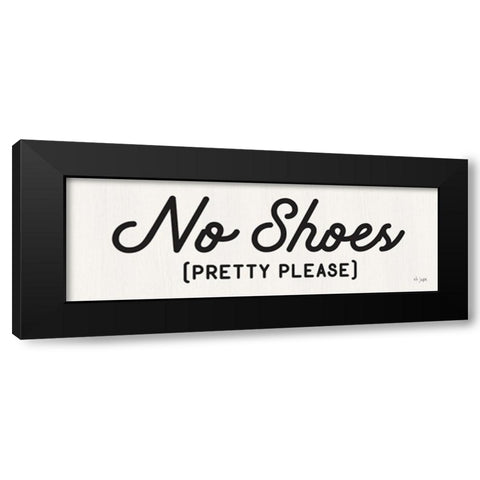 No Shoes Black Modern Wood Framed Art Print with Double Matting by Jaxn Blvd.