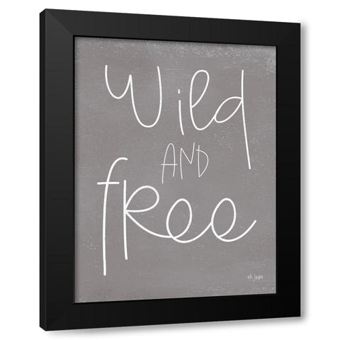 Wild and Free Black Modern Wood Framed Art Print with Double Matting by Jaxn Blvd.
