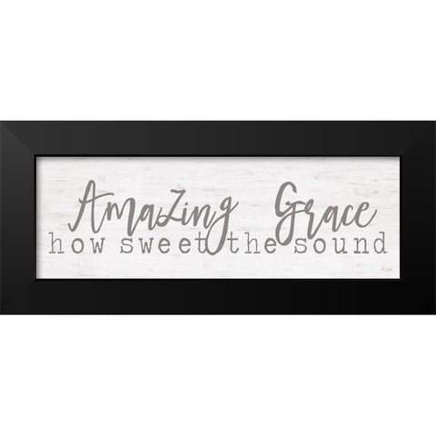 Amazing Grace Black Modern Wood Framed Art Print by Jaxn Blvd.